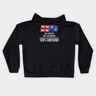 50% British 50% Caymanian 100% Awesome - Gift for Caymanian Heritage From Cayman Islands Kids Hoodie